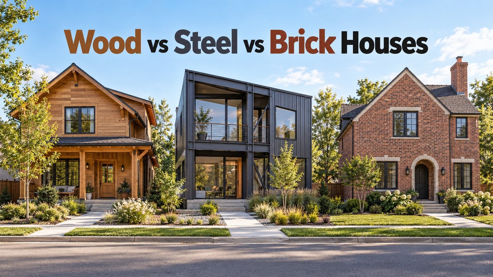 wood vs steel vs brick houses